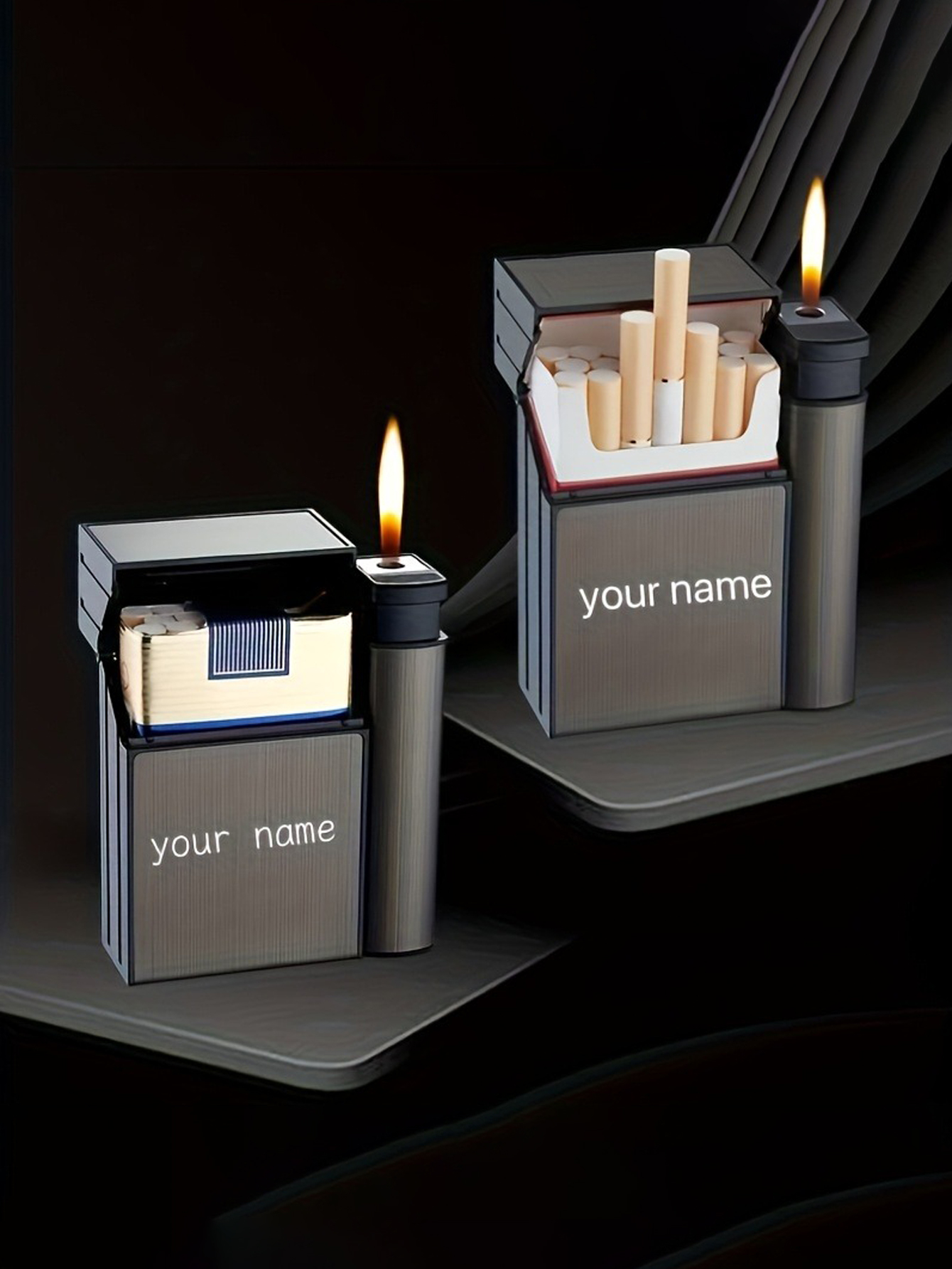 Custom cigarette cases and lighter cases